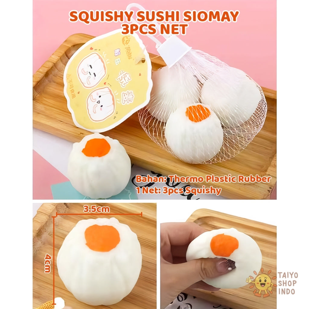 Mainan Edukasi Anak Squishy Bapau Dimsum Sushi Squeeze Anti Stress