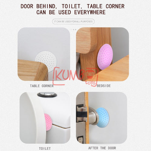 Bantalan Pelindung Pintu Rumah Bentuk Bulat Karet Silikon Ganjalan Pintu Bentur Tembok