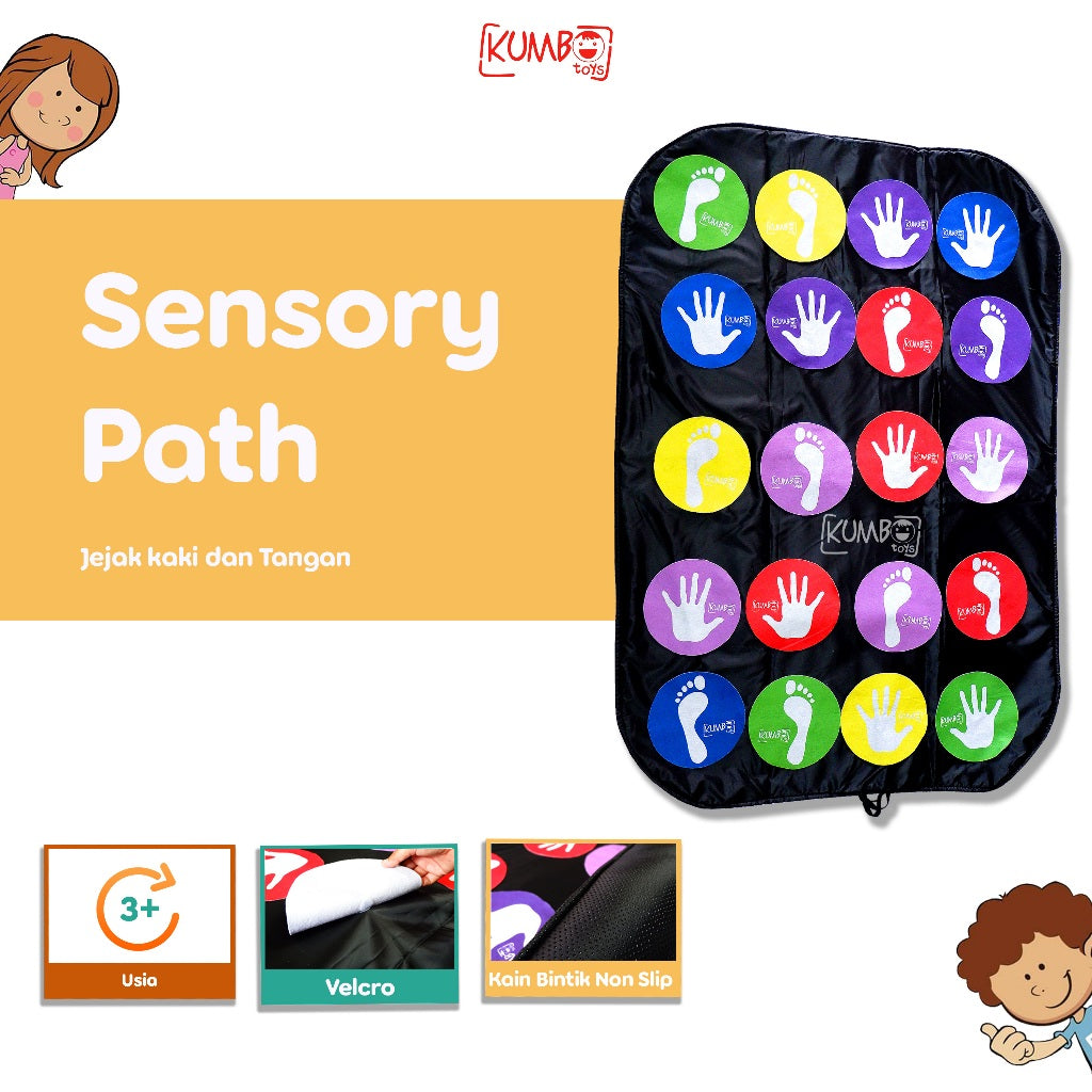 Mainan Edukasi Anak Foot And Hand Print Motoric And Sensory Path PlayMat