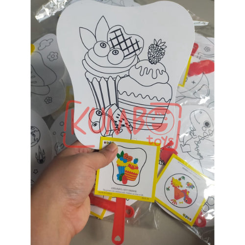 Mainan Edukasi Anak Kipas DIY Mewarnai Souvenir Hampers Anak