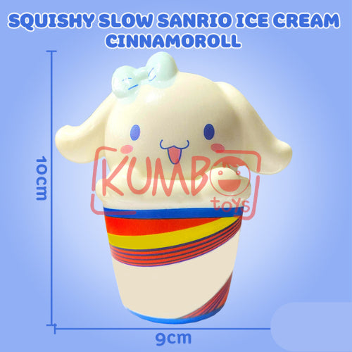 Mainan Edukasi Anak Squishy Slow SANRIO Ice Cream Stress Release Squeeze