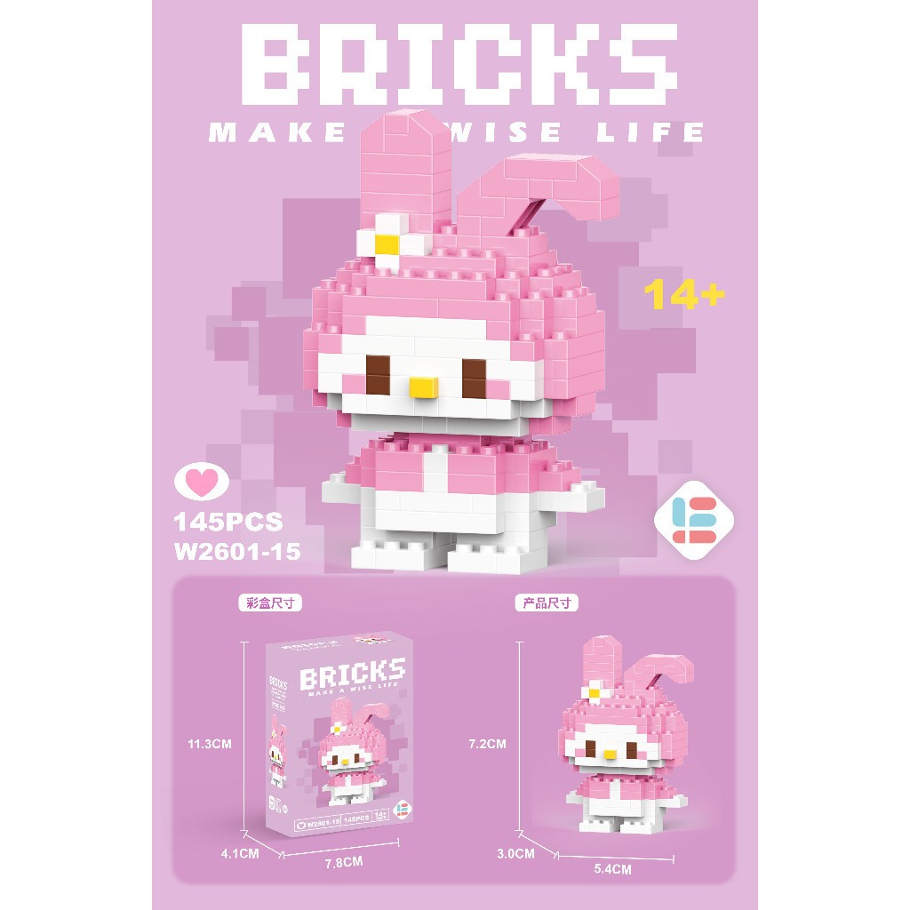 Mainan Edukasi Bricks Mini Mainan Balok Susun 3D