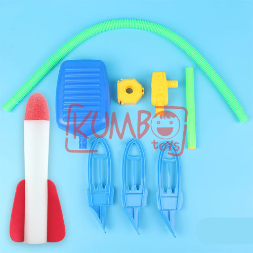 Mainan Edukasi Anak Flash Fkying Sky Rocket Launcher Pompa Roket Outdoor