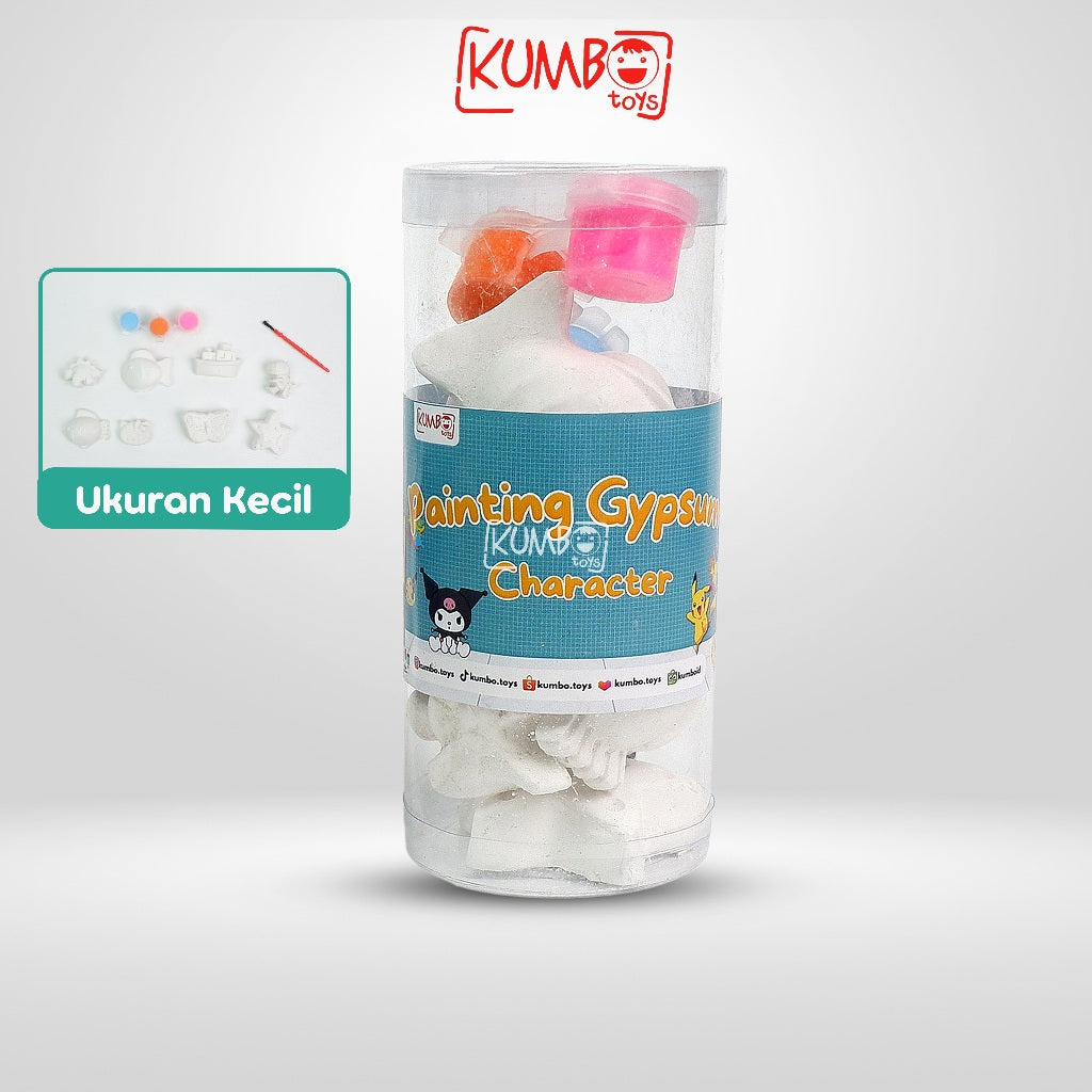 Mainan Edukasi Anak DIY Gypsum Souvenir Kemasan Tabung Plastik Mika Hampers Ulang Tahun