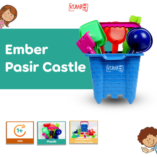 Mainan Edukasi Anak Ember Pasir Castle Ember Istana Cetakan Sekop Jumbo