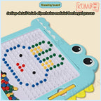 Mainan Edukasi Anak Magnetic Drawing Board Sketchpad Crab dan Mini Dino