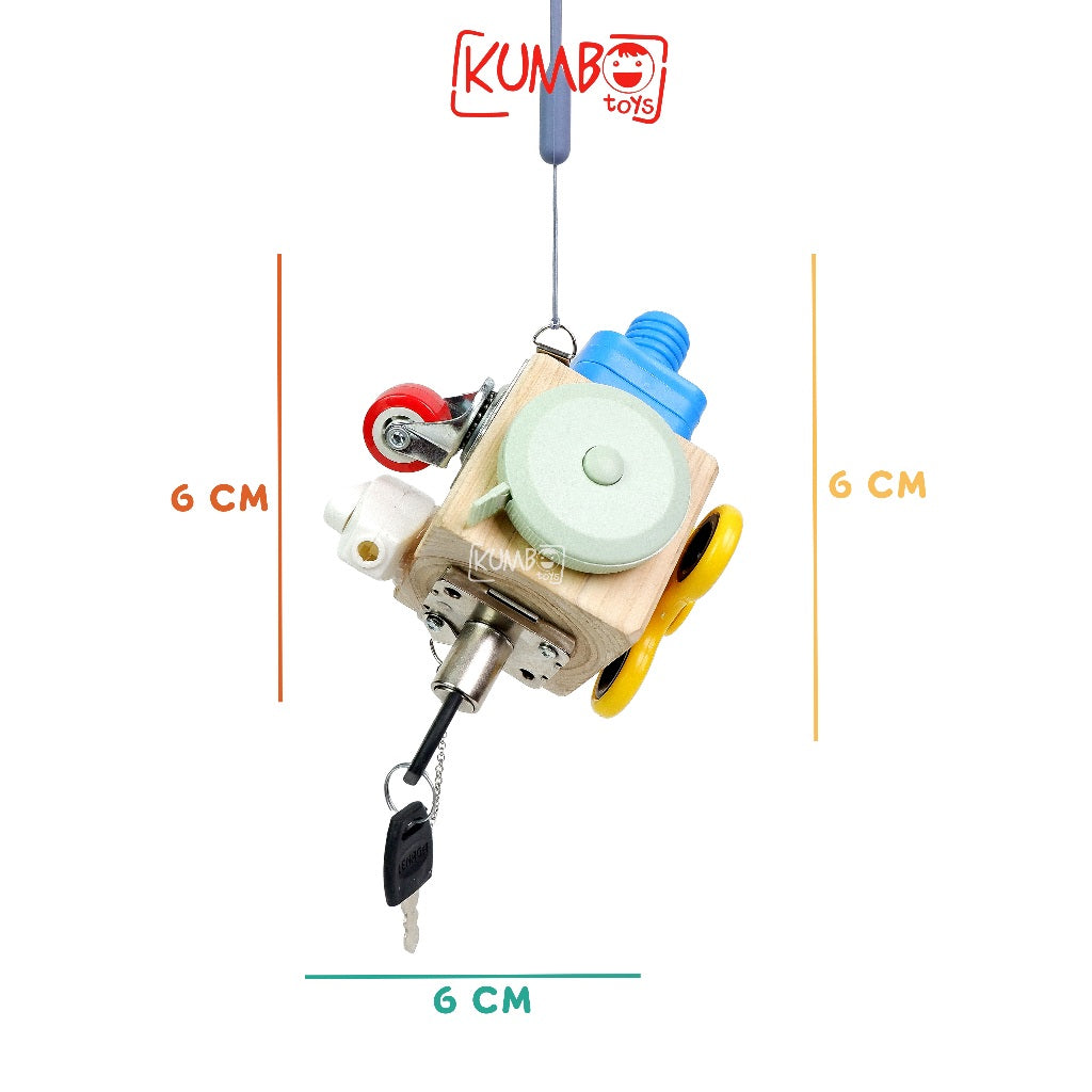 Busy Cube Montessori Play Mainan Edukasi Kubus Kayu