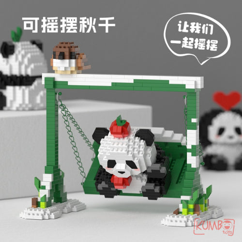 Mainan Edukasi Anak Bricks Cute Panda 3D Block Magic Building