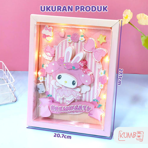 Mainan Edukasi Anak 3D BP Standing Painting With Frame Light Sanrio
