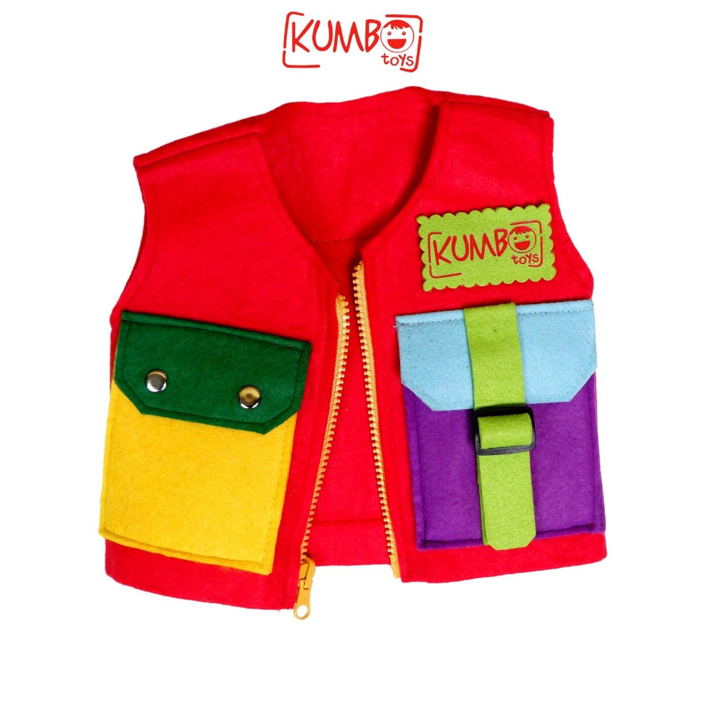 Mainan Edukasi Anak Busy Vest Dressing Skill Mainan Montessori Anak