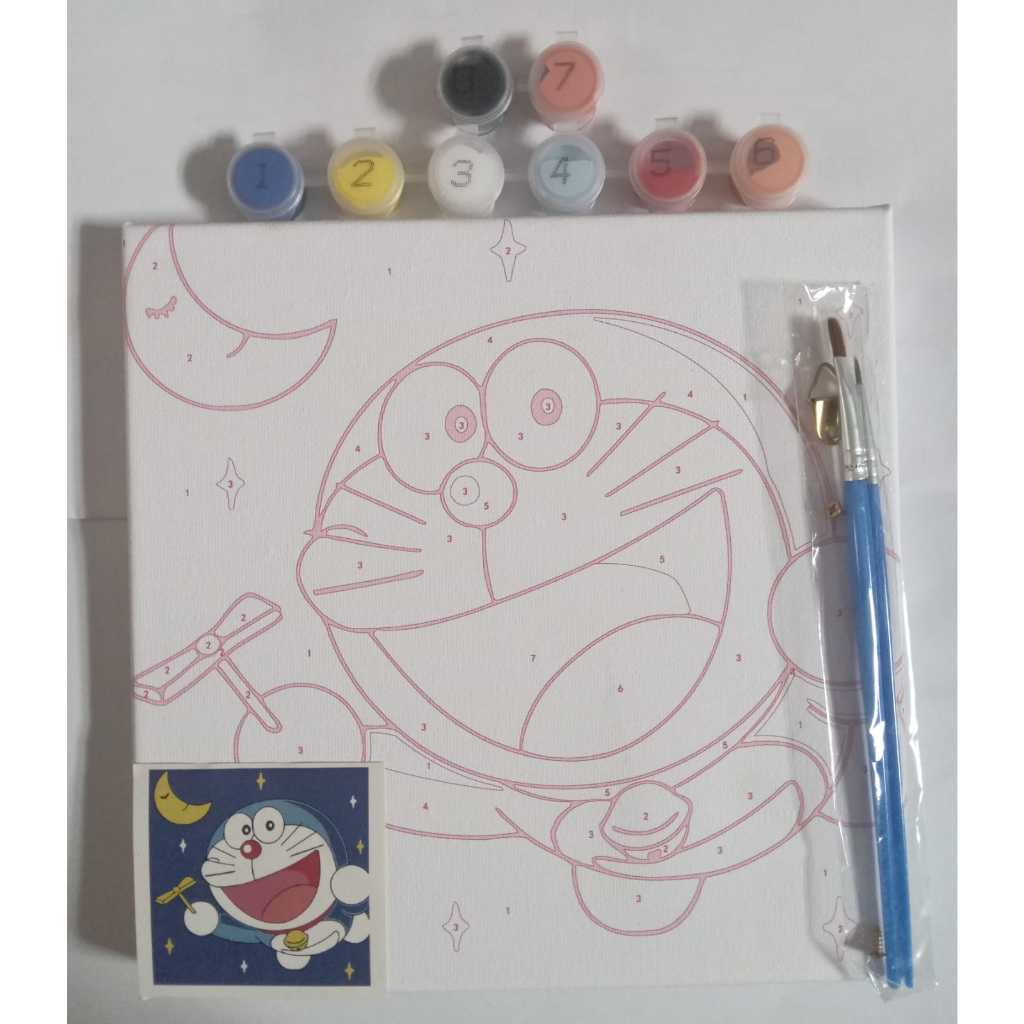 Canvas Painting Number Mainan Edukasi Melukis untuk Anak