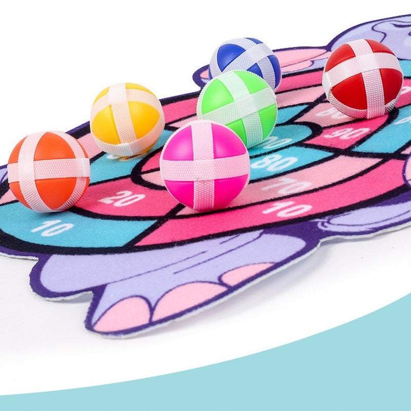 Mainan Edukasi Anak Lempar Bola Tempel Target Dart Ball