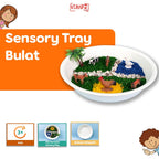 Tray Montessori Sensory Tray Nampan Bermain Anak Bulat Putih