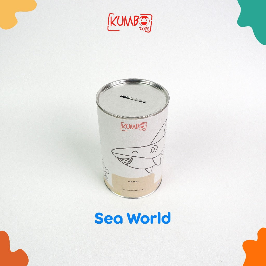 Mainan Edukasi Celengan Kaleng Mewarnai Anak Souvenir Ulang Tahun Anak Celengan Lukis