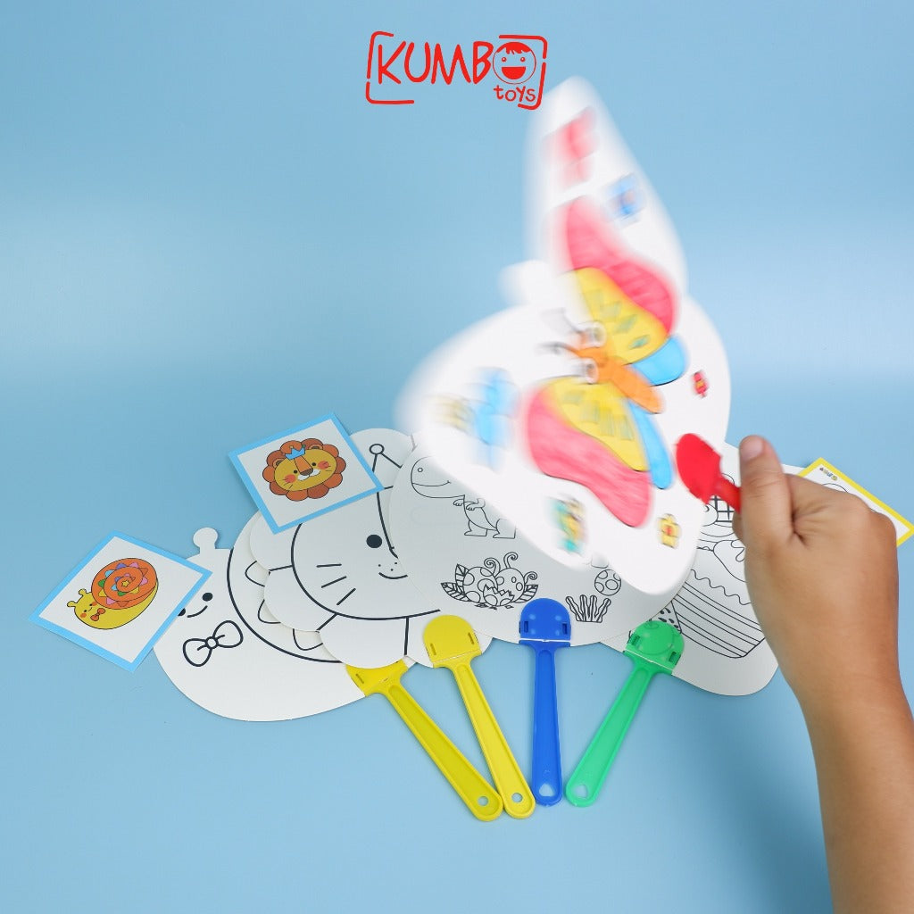 Mainan Edukasi Anak Kipas DIY Mewarnai Souvenir Hampers Anak