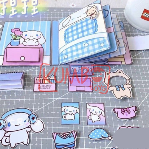 Mainan Edukasi Anak DIY Quiet Book Sanrio Busy Book Paper Doll