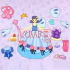 Mainan Edukasi Anak DIY Menempel Gaun Set Princess 3D Art Dress Kerajinan Artcraft