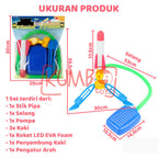 Mainan Edukasi Anak Flash Fkying Sky Rocket Launcher Pompa Roket Outdoor