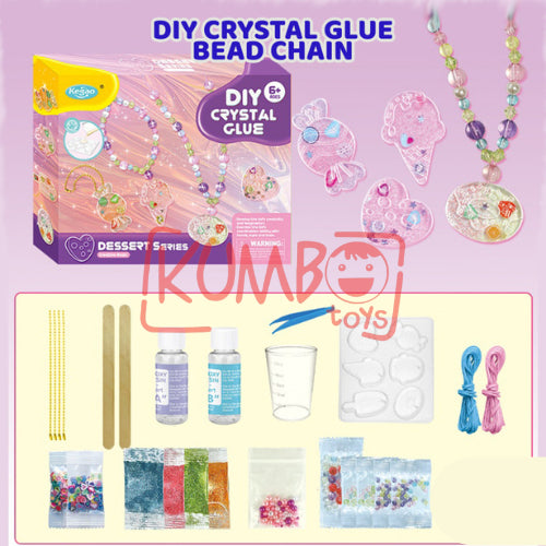 Mainan Edukasi Anak DIY Crystal Glue Manik Resin Aksesoris Gantungan Kunci