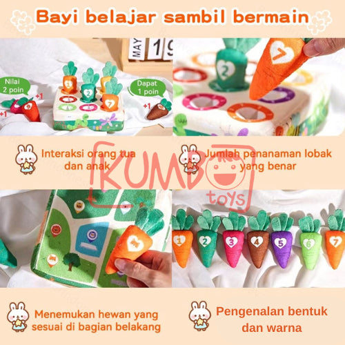 Mainan Edukasi Anak Bayi Carrot Pulling Toy Fine Motor Skills