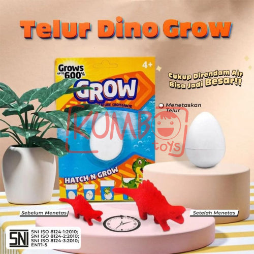Mainan Edukasi Anak Dinosaurus Big Egg Grow Dino