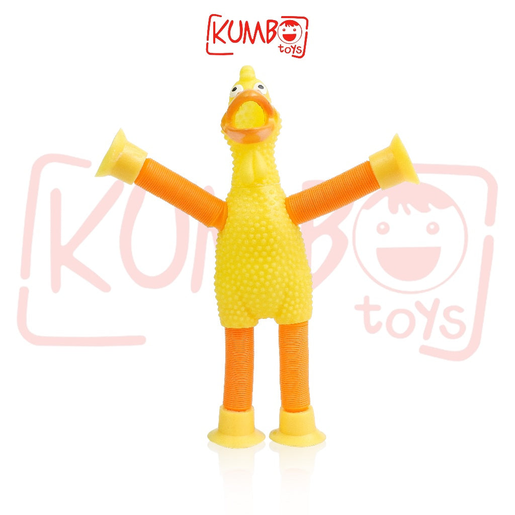 Mainan Edukasi Anak Telescopic Toys Chicken Suara Lampu LED Cup Tabung Teleskopik