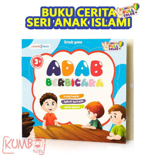 Buku Cerita Anak Bergambar Islami Seri Adab Full Color Bilingual Adab Version