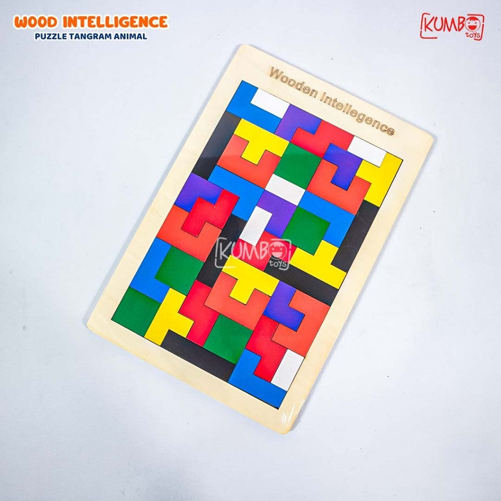 KUMBOTOYS Mainan Edukasi Anak Basic Shape Kayu Balok Geometri Puzzle 3D/Mainan Montesorri Anak