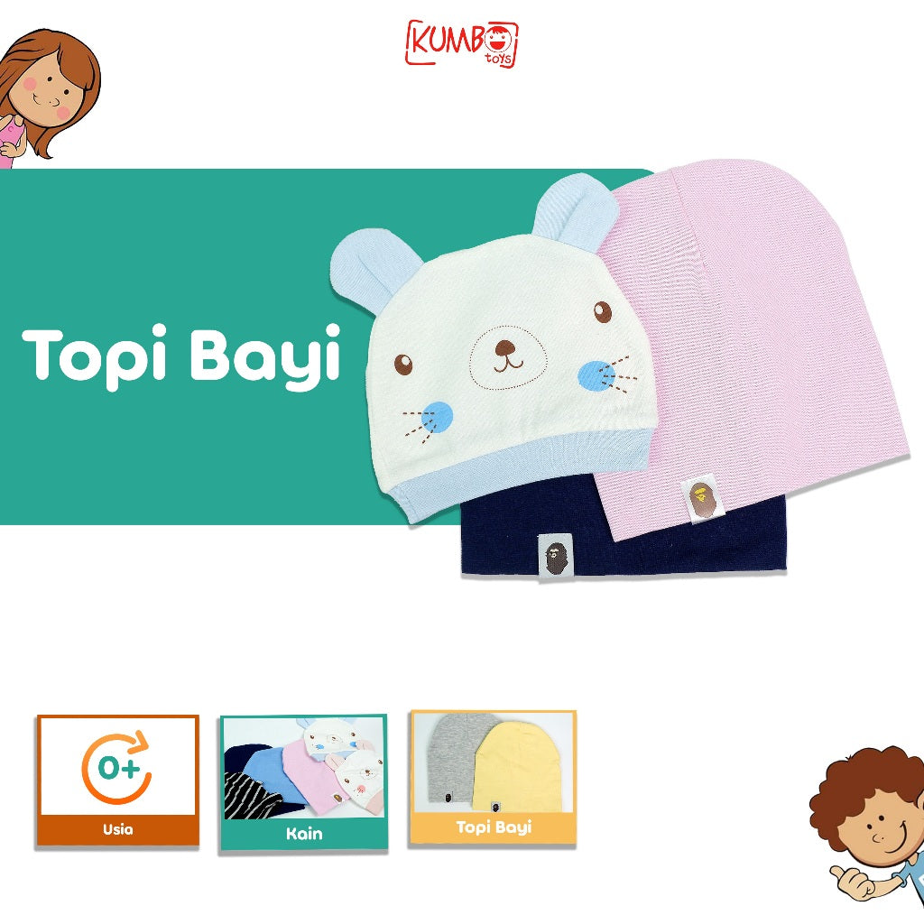 Topi Bayi Topi Kupluk Bayi Topi Bayi Baru lahir BH-09 Topi Bayi Laki Laki Topi Bayi Perempuan Topi