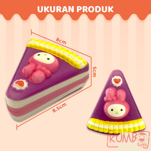 Mainan Anak Squishy Slow Sanrio Cake Karakter Lucu Bentuk Kue