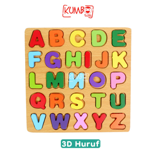 Mainan Edukasi Anak Puzzle 3D Huruf dan Angka