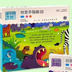 Mainan Edukasi Anak Finger Painting Coloring With Finger Lukisan Karakter Lucu