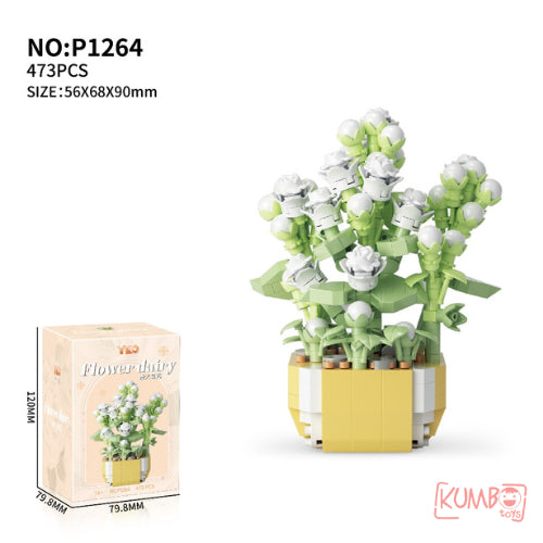 Mainan Edukasi Anak Bricks Flower Dairy 3D Block Bentuk Bunga