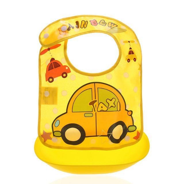 Slabber Silikon Plastik / Celemek Makan Bayi Anti Air / Slabber Silikon Bayi