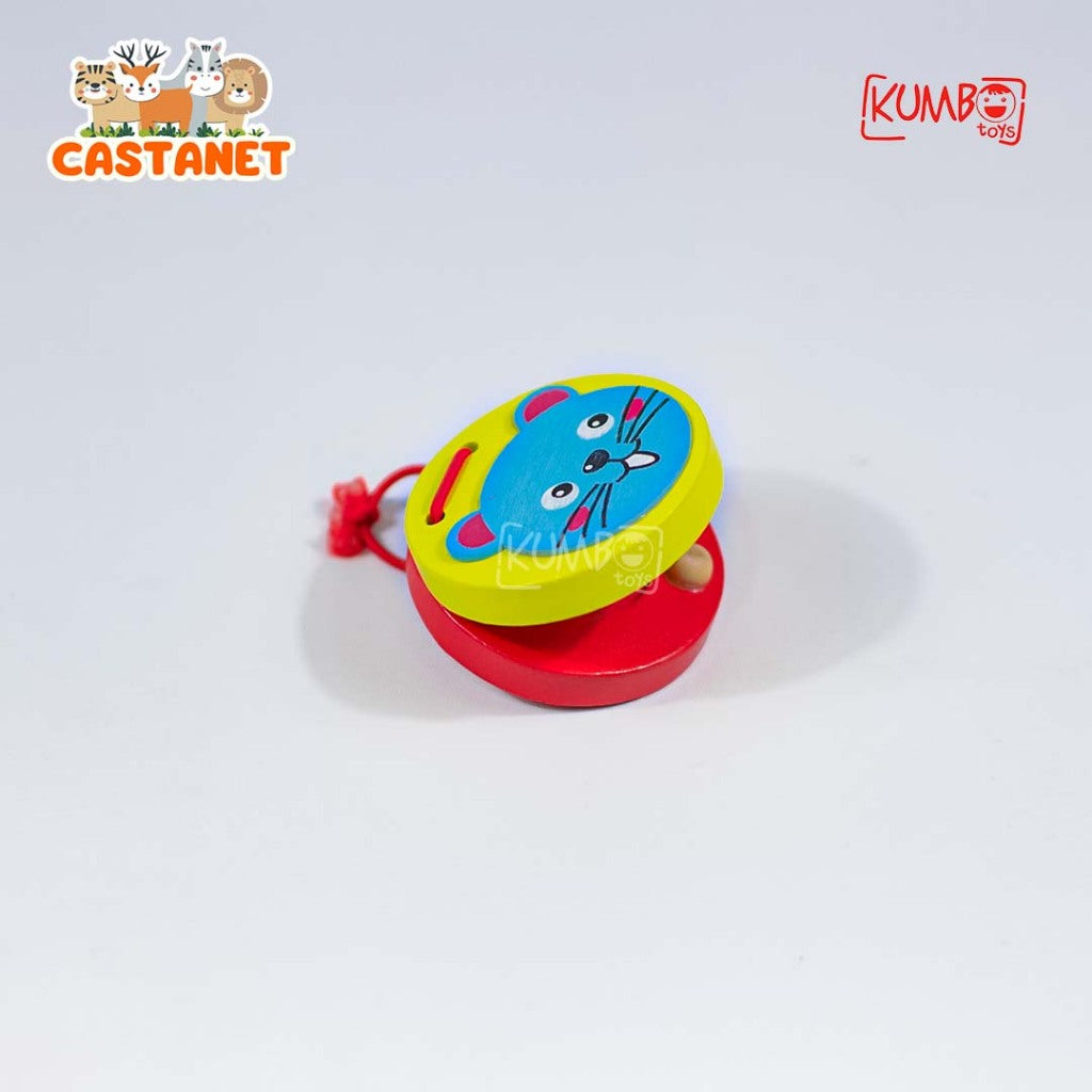 Mainan Edukasi Alat Musik Kayu Anak Castanet / Alat Musik Wooden Clappers