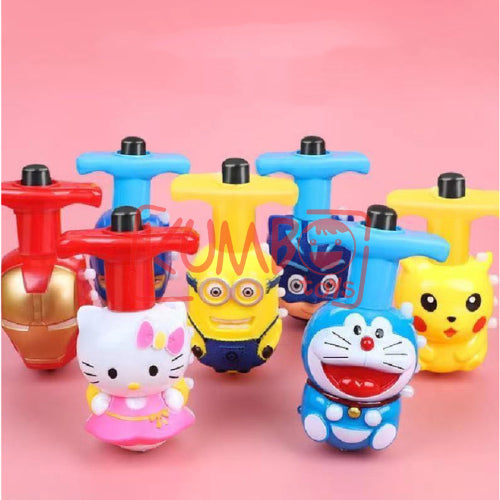 Mainan Edukasi Anak Gasing Karakter Gangsing Lampu LED Music Flashing Top