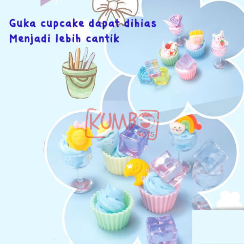 Mainan Edukasi Anak DIY Cream Gooka Guka Set MIKA Clay Aksesoris Hiasan Akrilik Kerajinan