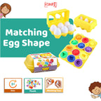 Mainan Edukasi Anak Mencocokan Bentuk Telur Matching Egg Shape Puzzle Set
