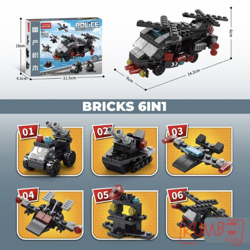 Mainan Edukasi Anak Bricks 6 In 1 Mainan Block