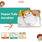 Papan Tulis Karakter Lucu Anak Tali Gantung Whiteboard Memo Dengan Spidol