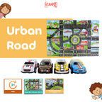 Mainan Edukasi Anak Karpet Peta Jalan Urban Road Map Perkotaan Mobil Pullback Alas Bermain