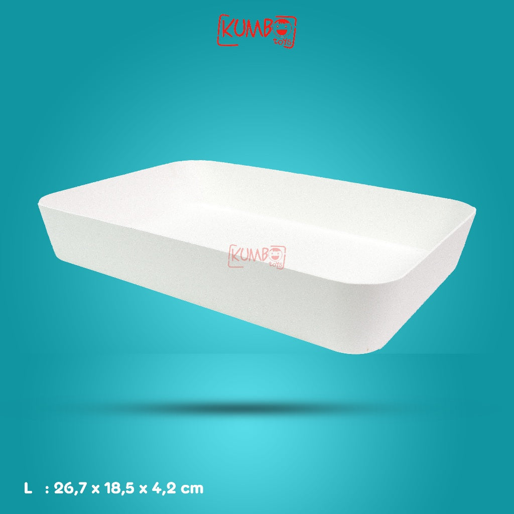 Tray Montessori Sensory Tray Nampan Bermain Tray Bermain Warna Putih