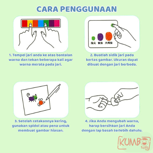 Mainan Edukasi Anak Finger Painting Coloring With Finger Lukisan Karakter Lucu