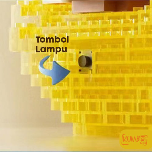 Mainan Edukasi Anak Bricks Moon With And Without Light 3D LED Karakter Sanrio Lucu