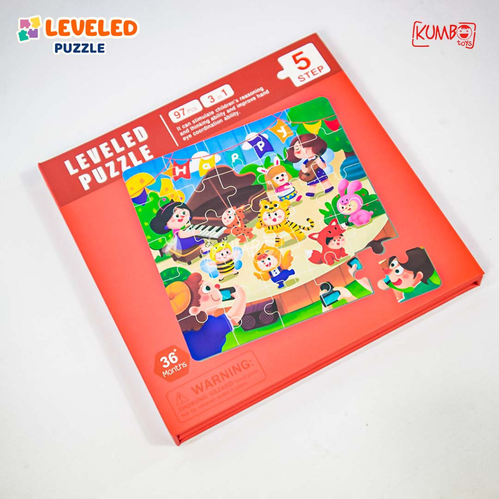 Mainan Edukasi Anak Leveled Puzzle Magnet 3 in 1 Buku Magnet Step Berlevel