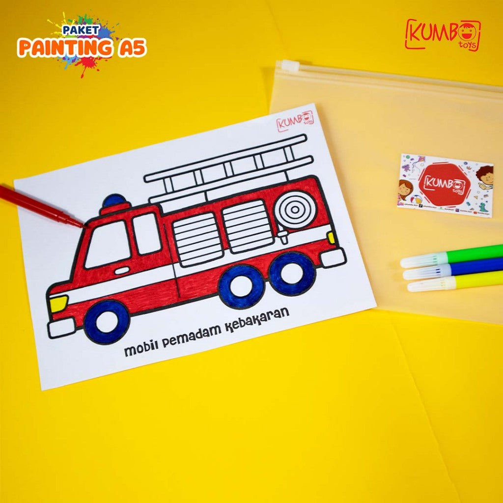 Paket Painting Edukasi Anak Mewarnai Ukuran A5 / Paket Painting Hampers Ulang Tahun Hemat