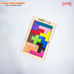 Mainan Edukasi Anak Puzzle Tangram Tetris Geometri Kayu