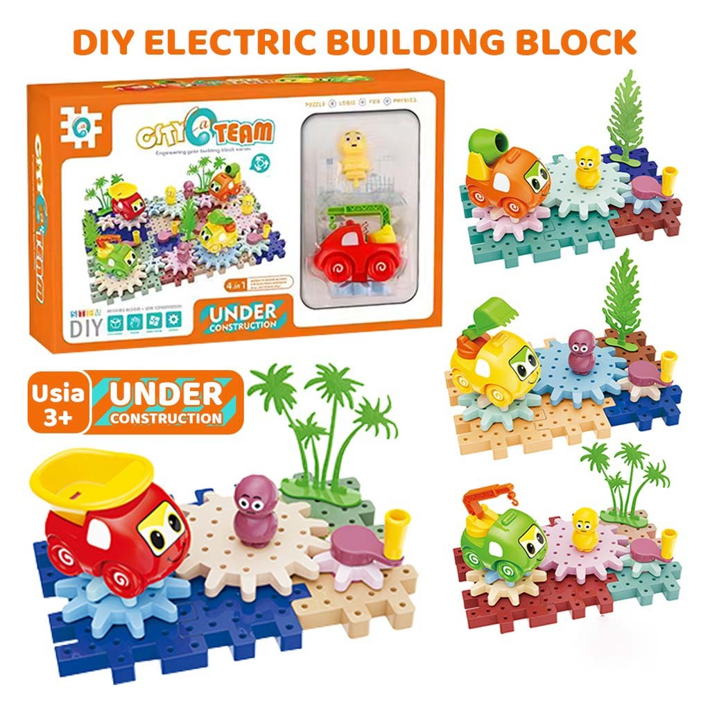 Mainan Edukasi Anak Puzzle DIY Building Blocks Bangunan Blok Edukasi