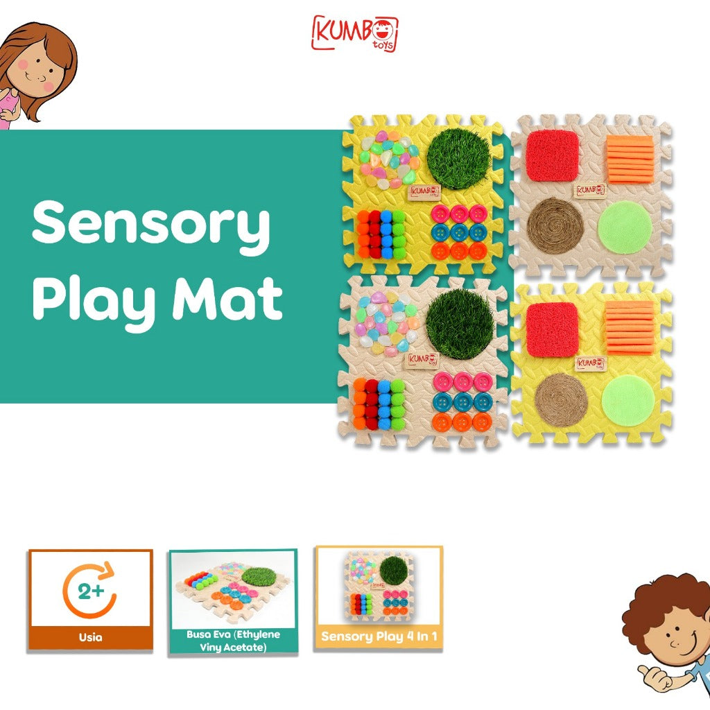 Mainan Edukasi Anak Sensory Play Mat / EVAMat Montessori Anak Bayi