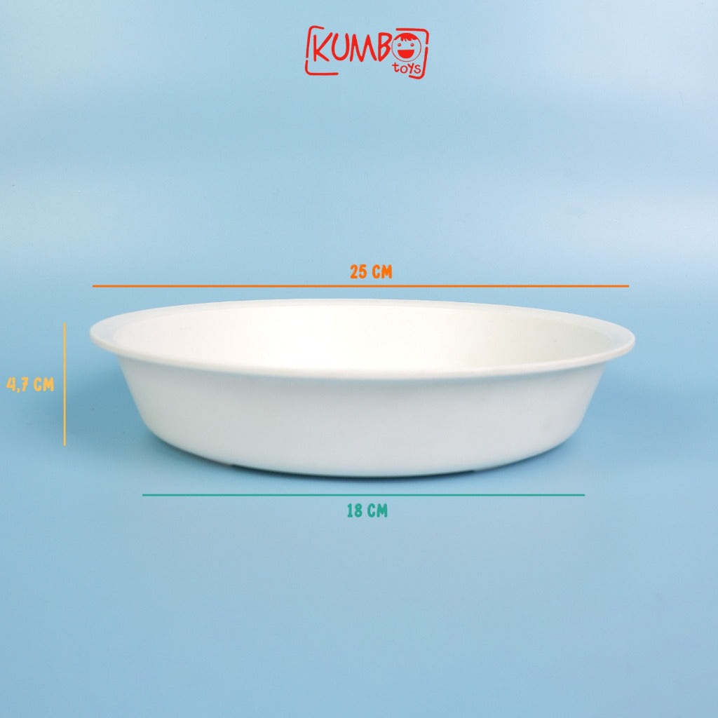 Tray Montessori Sensory Tray Nampan Bermain Anak Bulat Putih